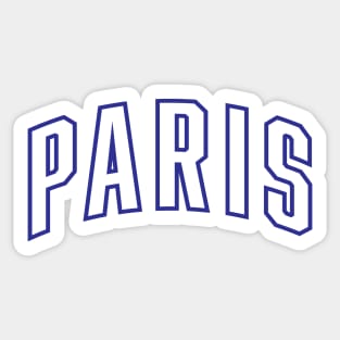 Paris Blue Outline Sticker